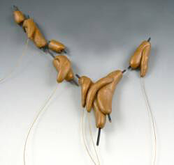 molded clay on wire